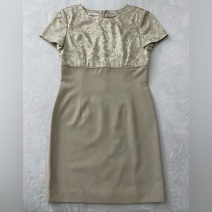 TALBOTS 100% Silk Short Sleeve Sheath Dress Size 8